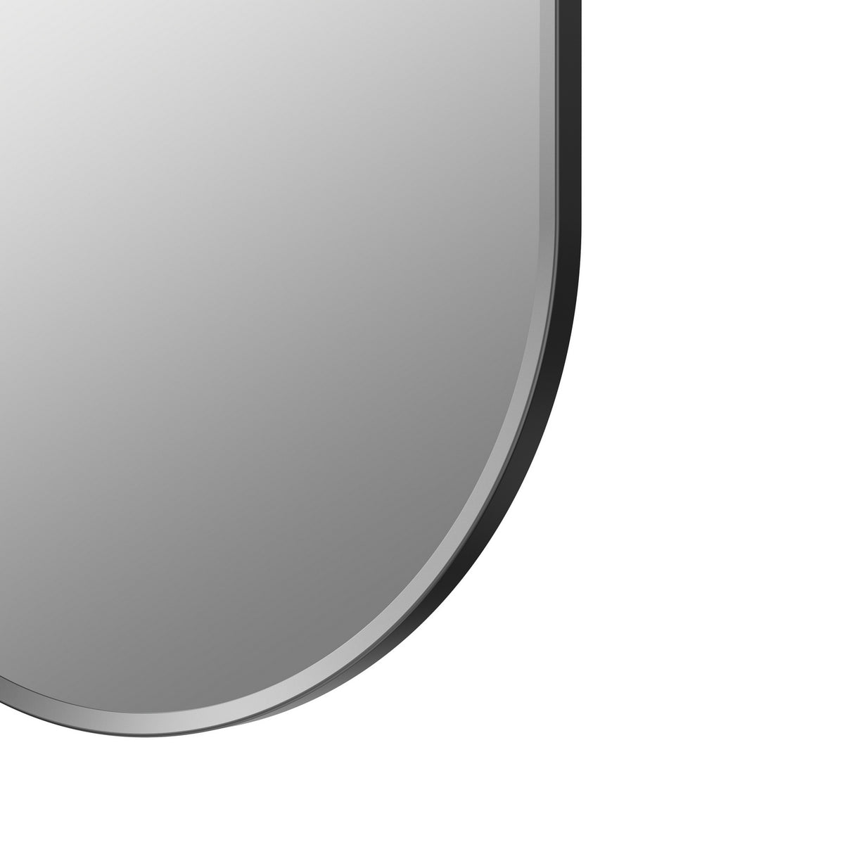 Ajax Gedney 800 x 400mm Oblong Bathroom Mirror in Matt Black