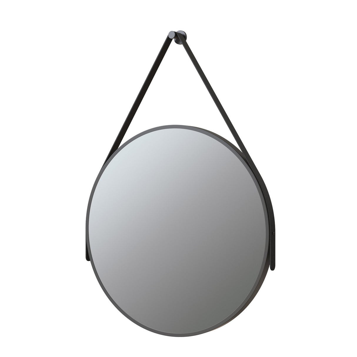 Ajax Navensby 500mm Round Mirror in Matt Black