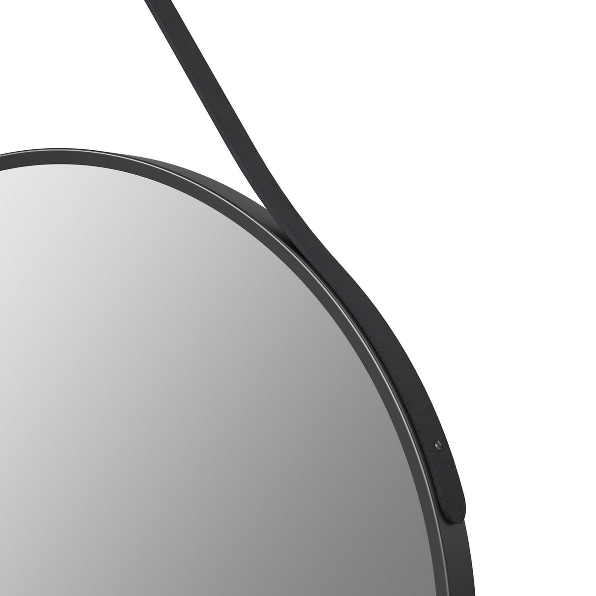 Ajax Navensby 500mm Round Mirror in Matt Black