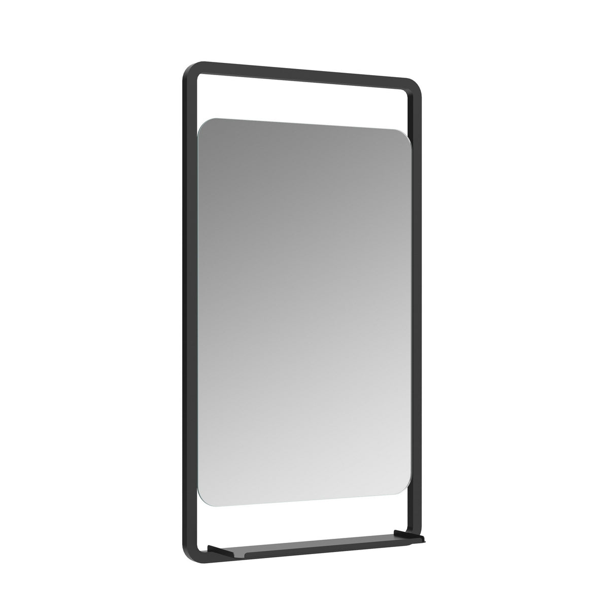 Ajax Lamour 500 x 900mm Rectangular Mirror in Matt Black