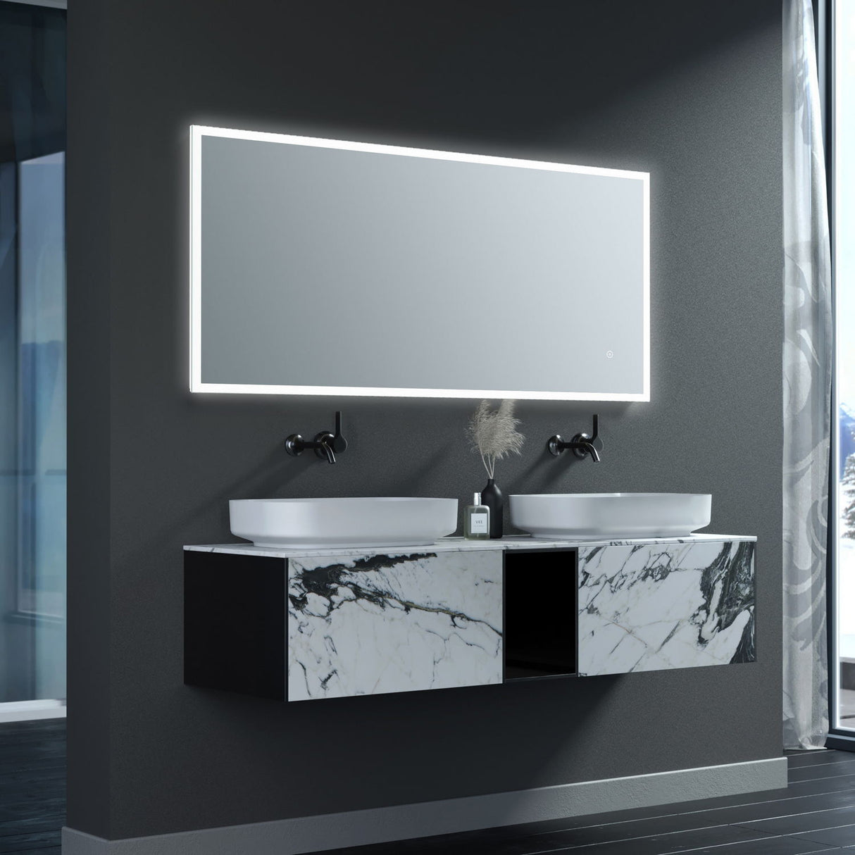 Ajax Crossland 1200mm x 600mm Rectangular LED Mirror