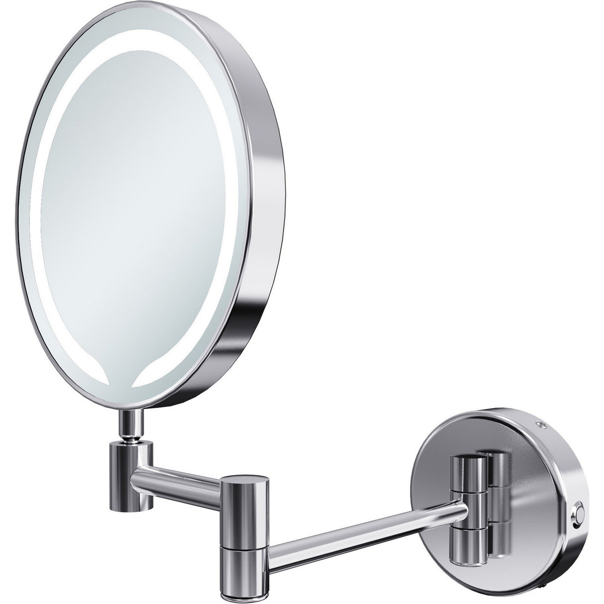 Ajax Bywood Round LED Cosmetic Mirror in Chrome