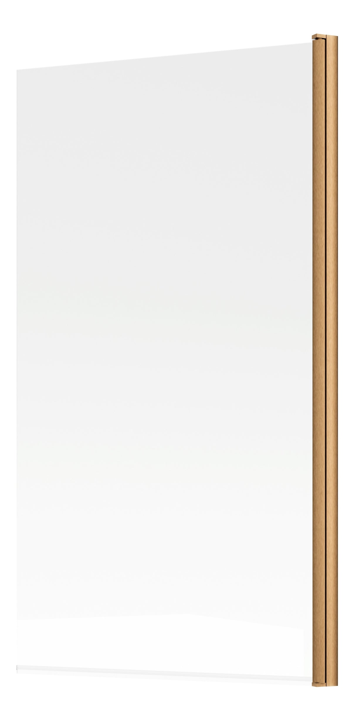 Ajax Brushed Bronze Single Straight 6mm Bath Screen