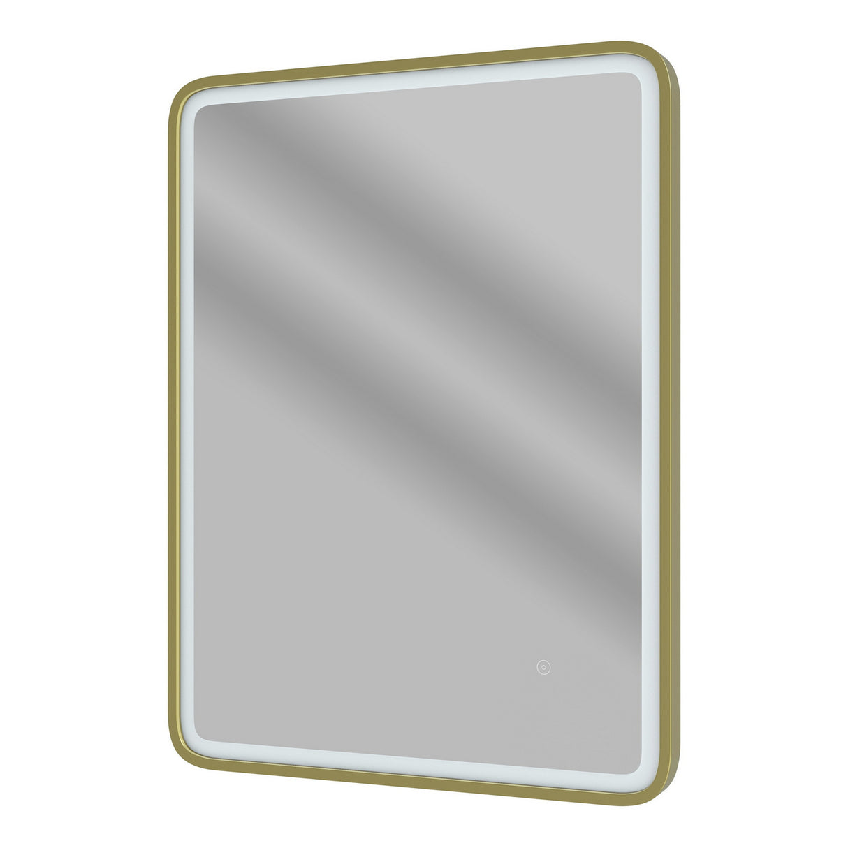 Ajax Woad Brushed Brass 600mm Rectangle Mirror