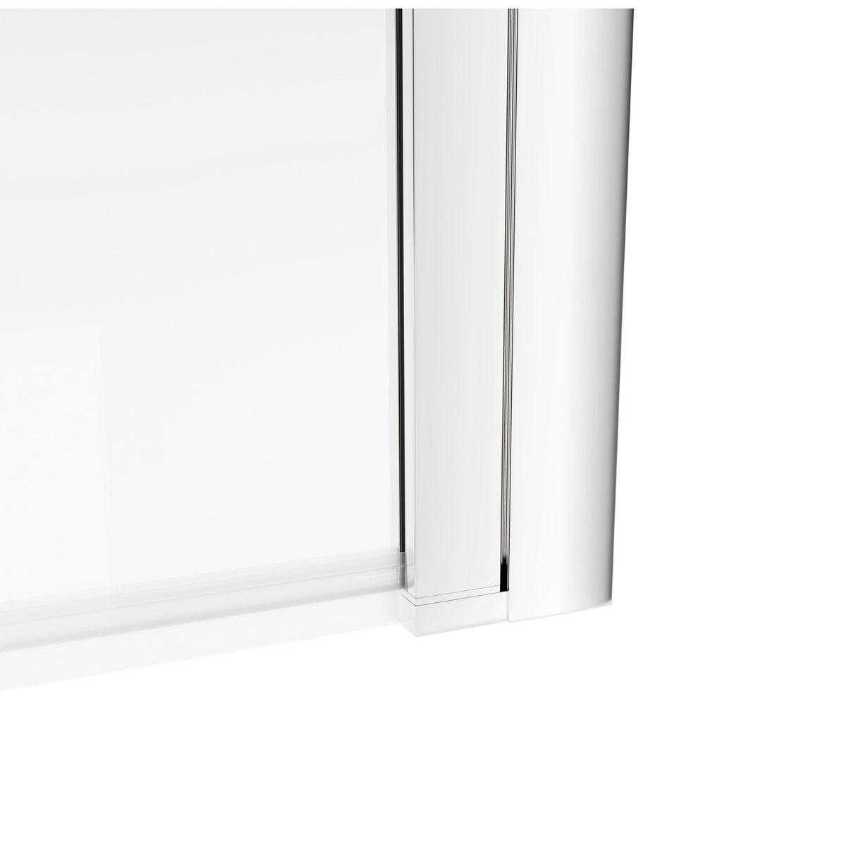 Ajax Chrome Single Straight 6mm Bath Screen