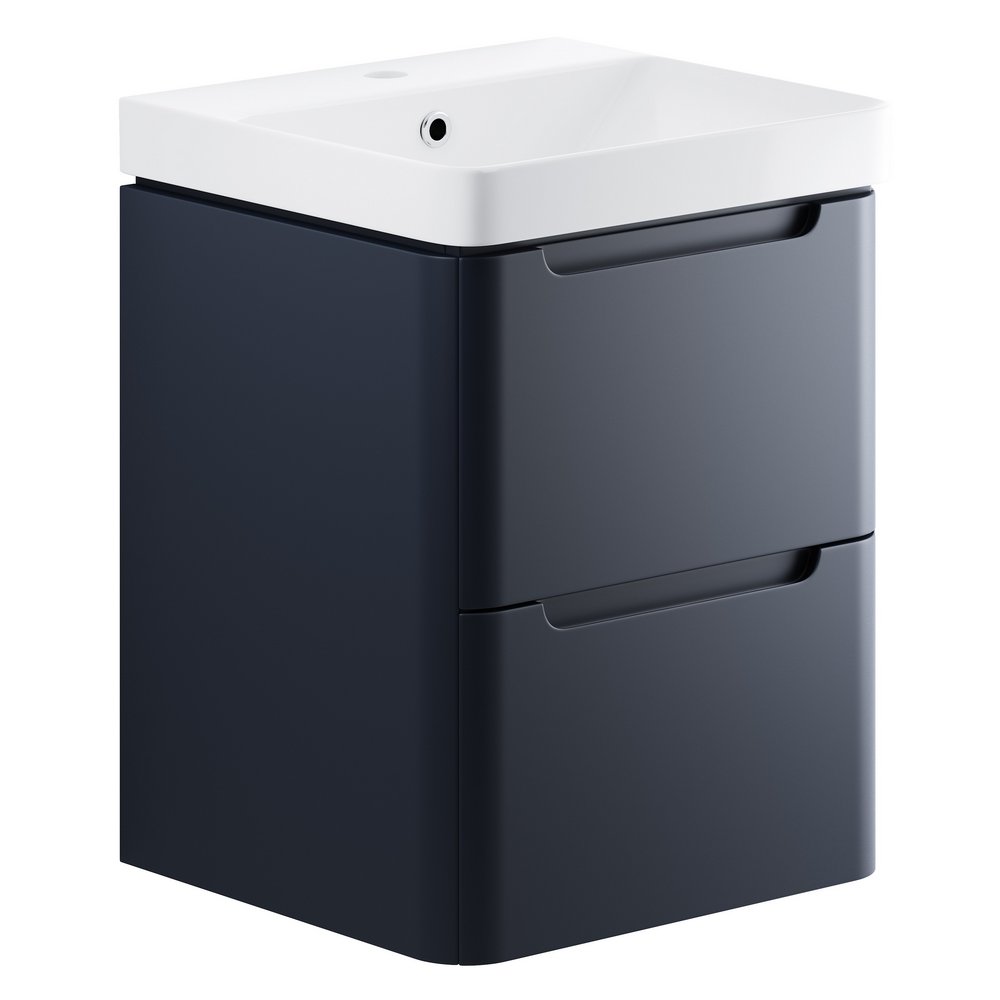 Ajax Ferriby Matt Indigo Wall Hung Vanity Unit 500mm