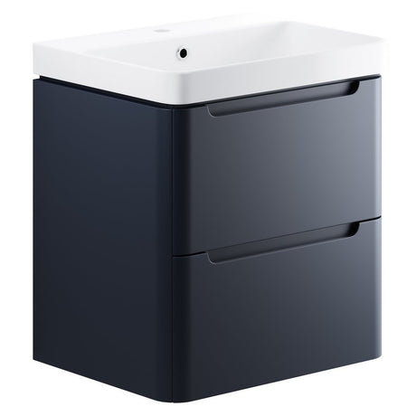 Ajax Ferriby Matt Indigo Wall Hung Vanity Unit 605mm