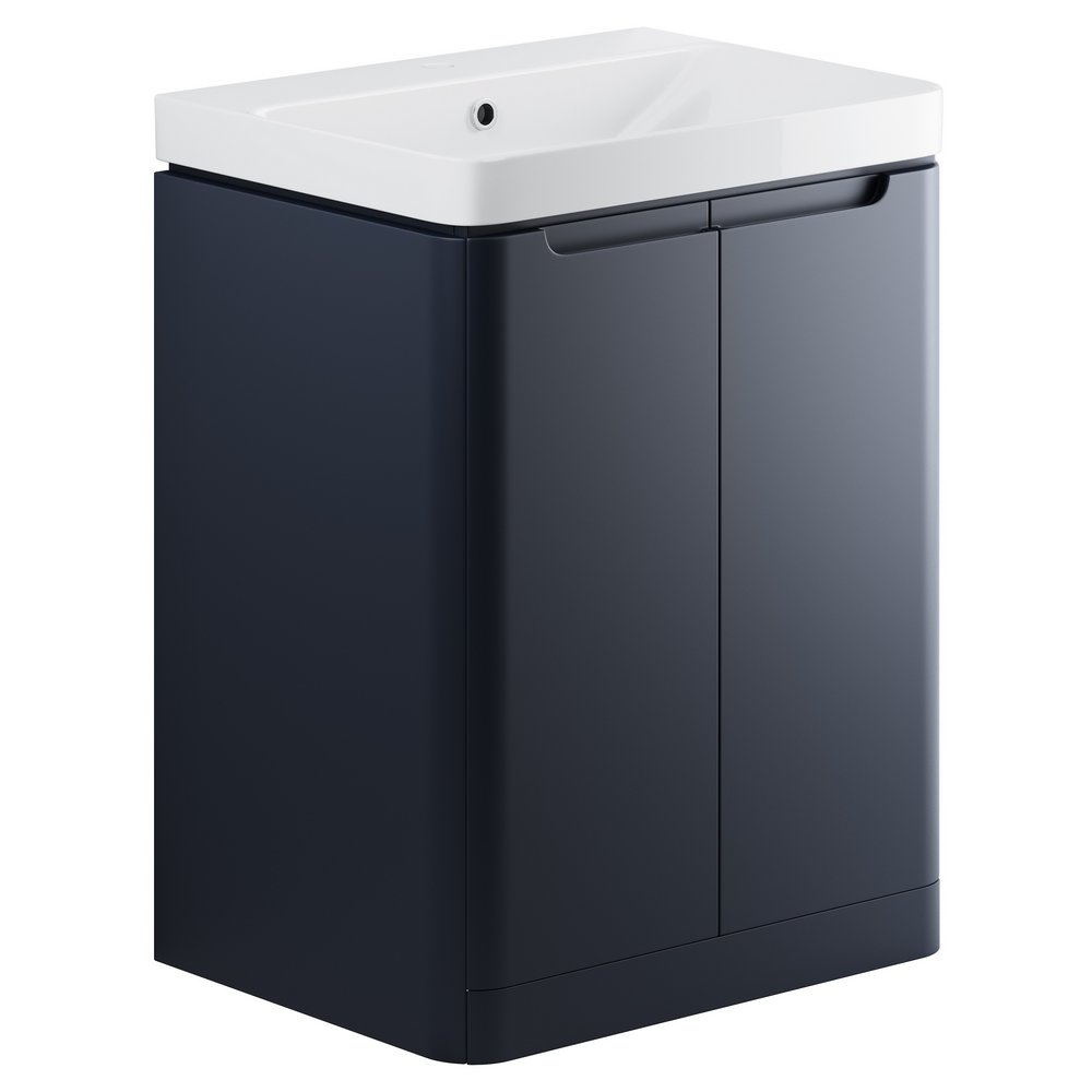 Ajax Ferriby Matt Indigo Floor Standing Vanity Unit 605mm