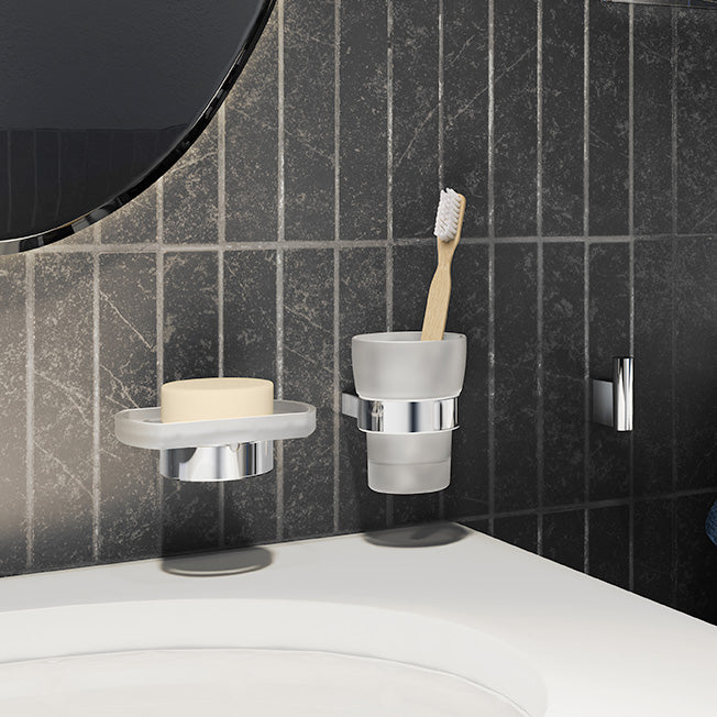 Smedbo Air Holder with Tumbler Polished Chrome