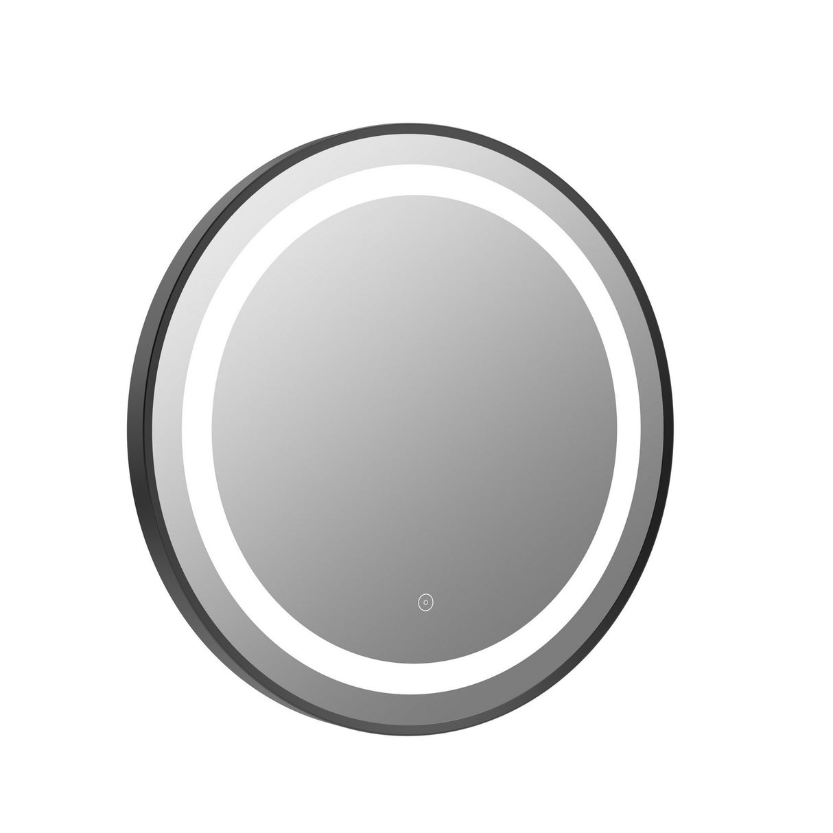 Ajax Bracken Matt Black 600mm Round Mirror