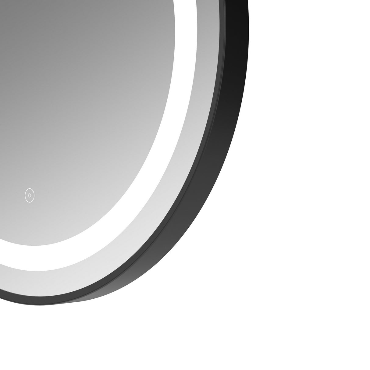 Ajax Bracken Matt Black 600mm Round Mirror