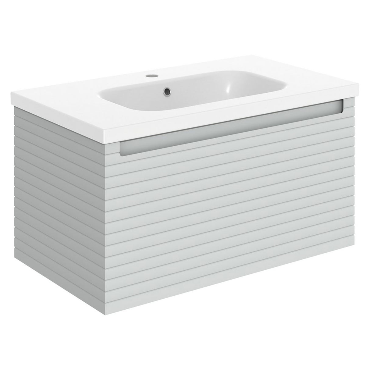Ajax Barnoldby 815mm Wall Hung Vanity Unit with Basin in Matt Mineral Grey