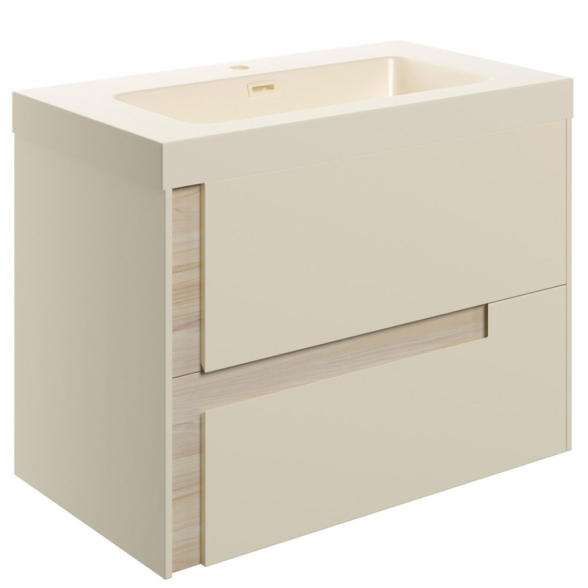 Ajax Brocklesby Wall Hung 805mm Vanity Unit with Resin Basin in Matt Cotton