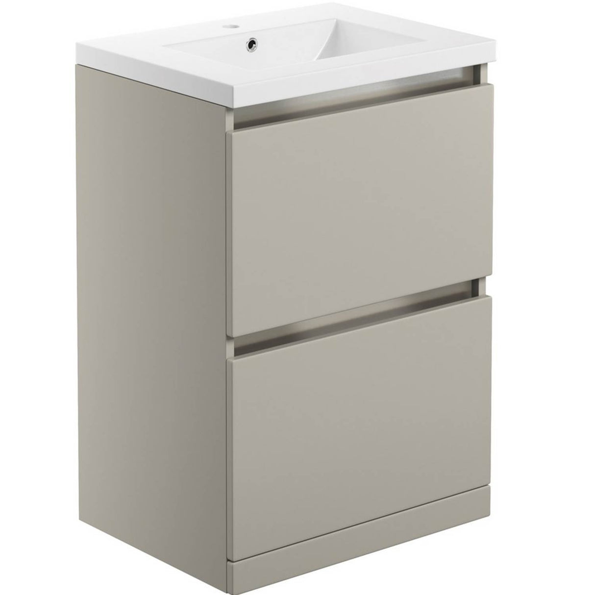 Ajax Brookenby 615mm Floor Standing Vanity Unit with Basin in Matt Latte