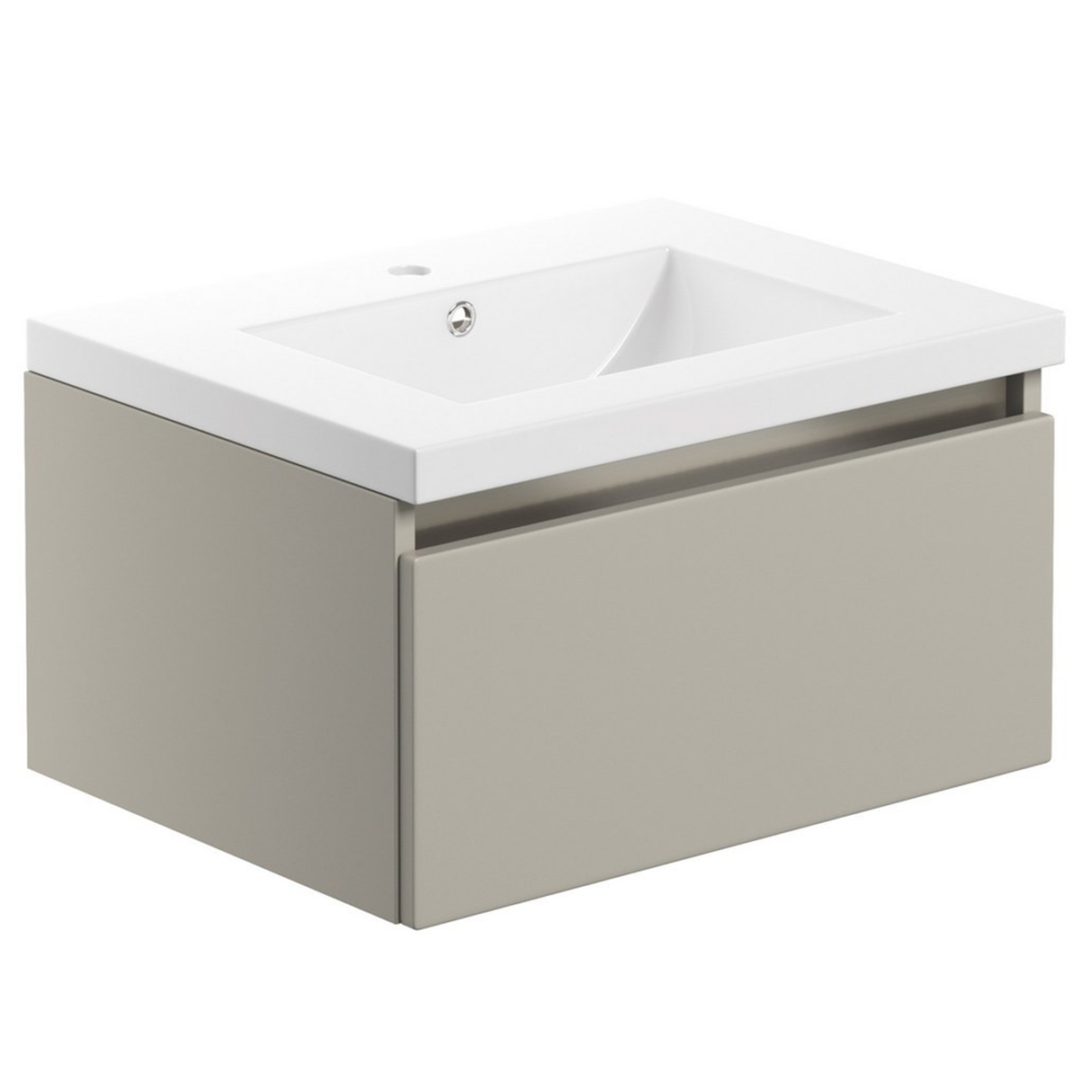 Ajax Brookenby 615mm Wall Hung Vanity Unit with Basin in Matt Latte