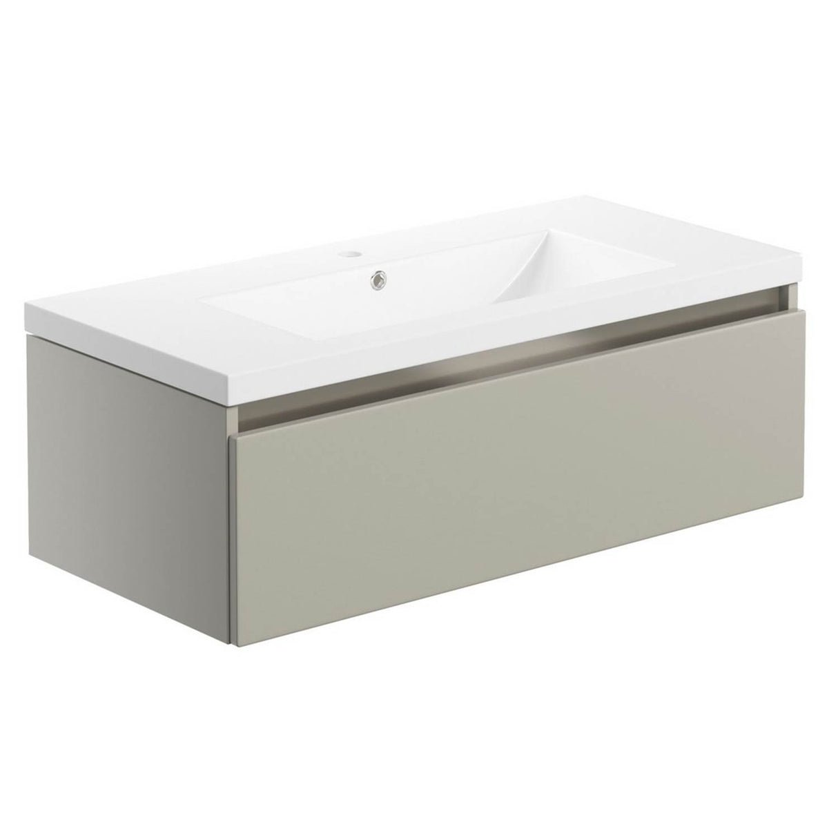 Ajax Brookenby 815mm Wall Hung Vanity Unit with Basin in Matt Latte