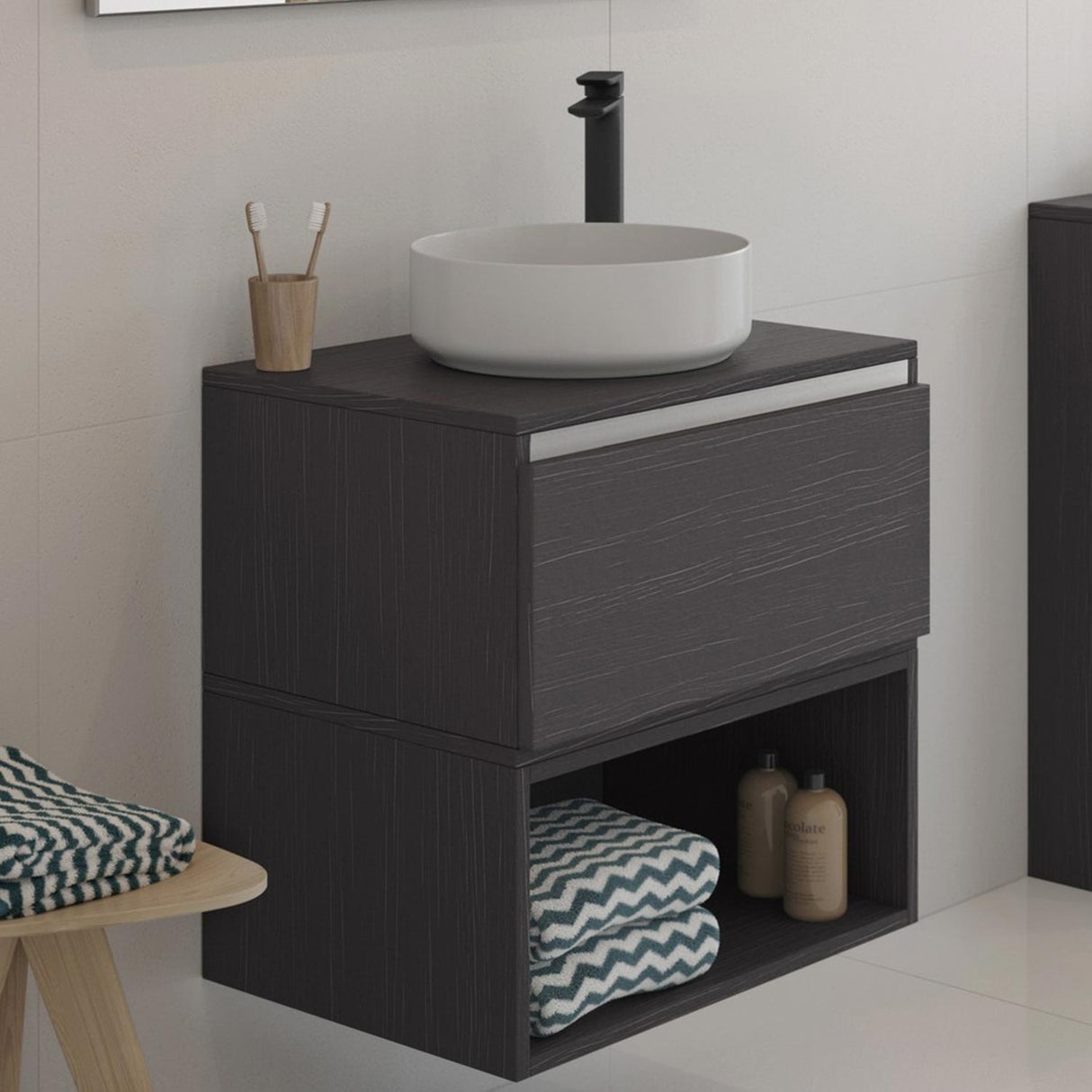 Ajax Hainton 355mm Round Ceramic Countertop Basin lifestyle