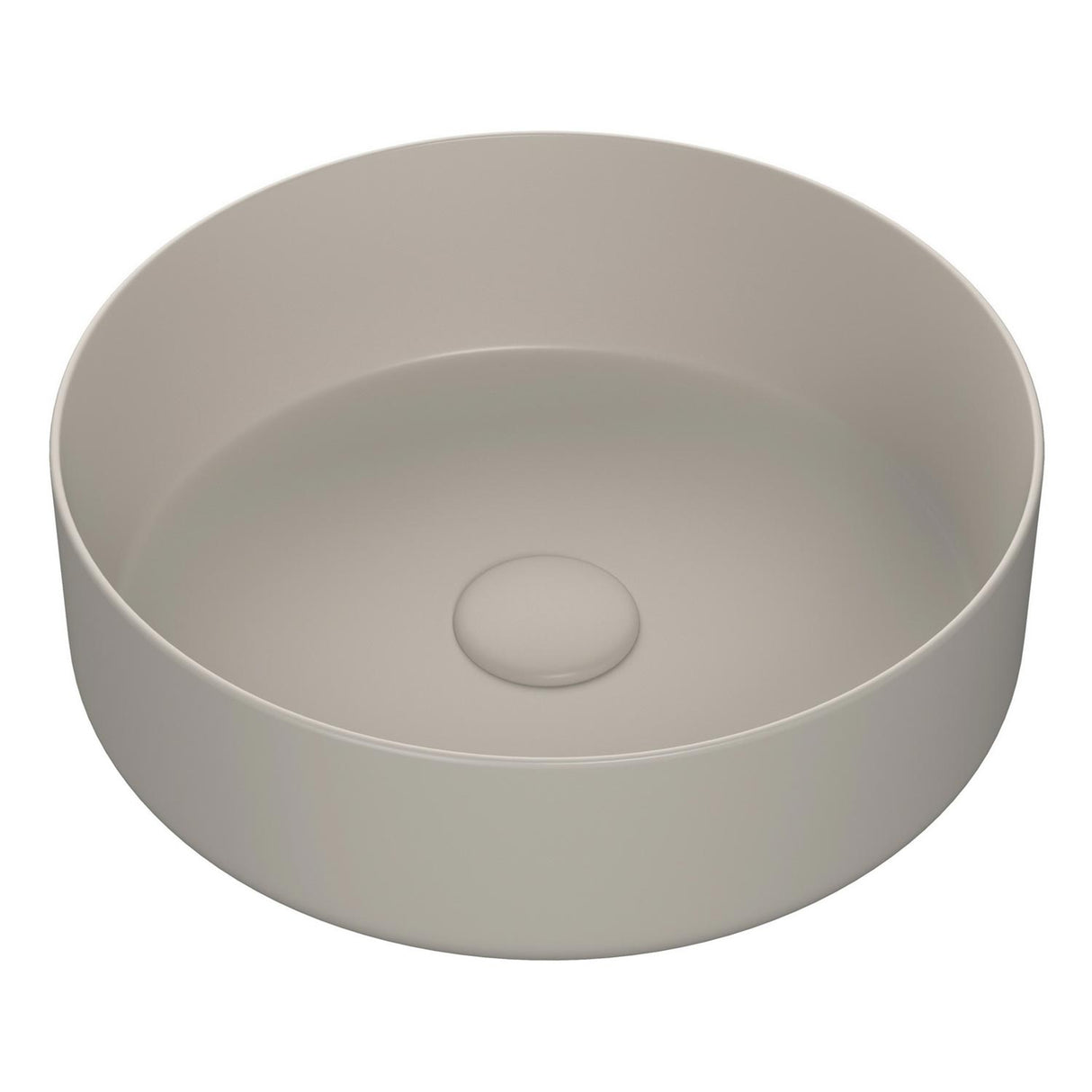 Ajax Hainton 355mm Round Ceramic Countertop Basin lifestyle latte