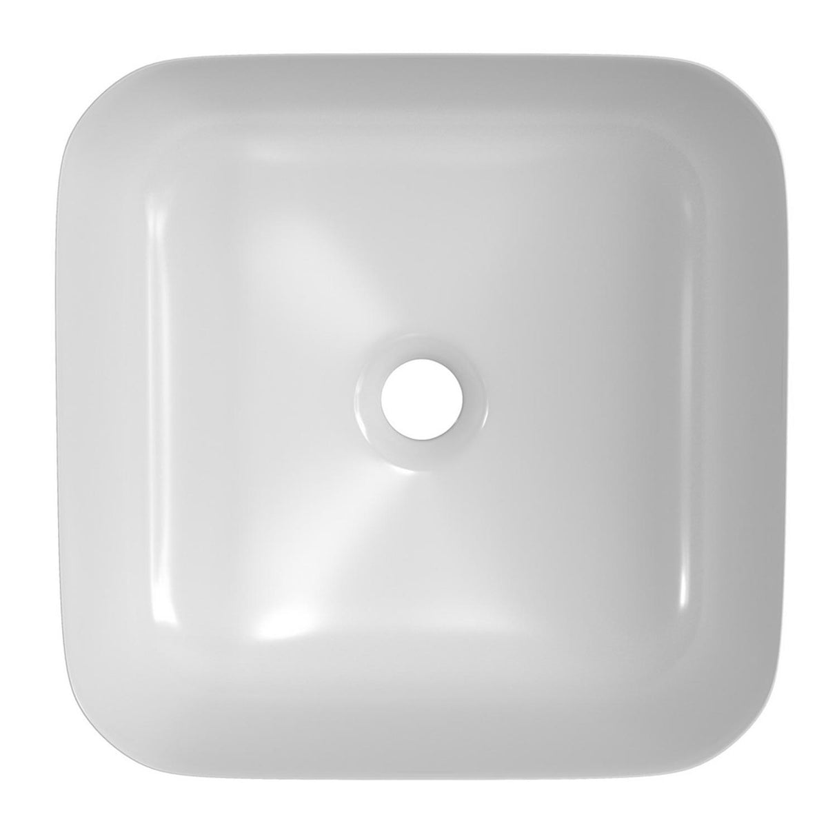 Ajax Hainton 400mm Square Ceramic Countertop Basin in Matt White 2