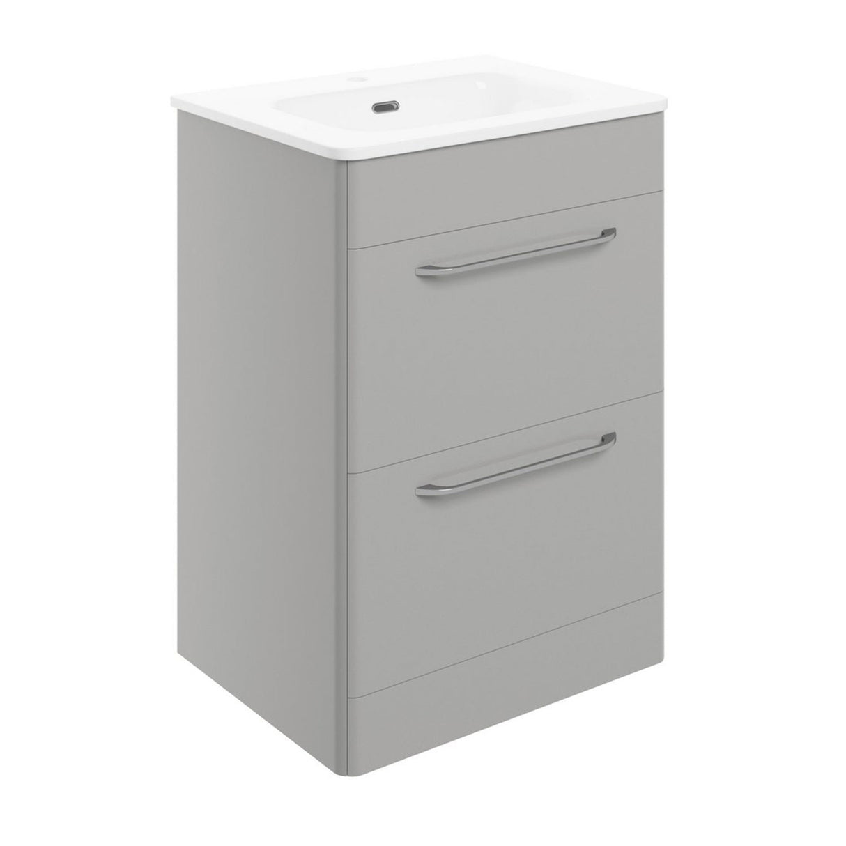 Ajax Humberston Floor Standing 610mm Vanity Unit with Basin in Gloss Grey
