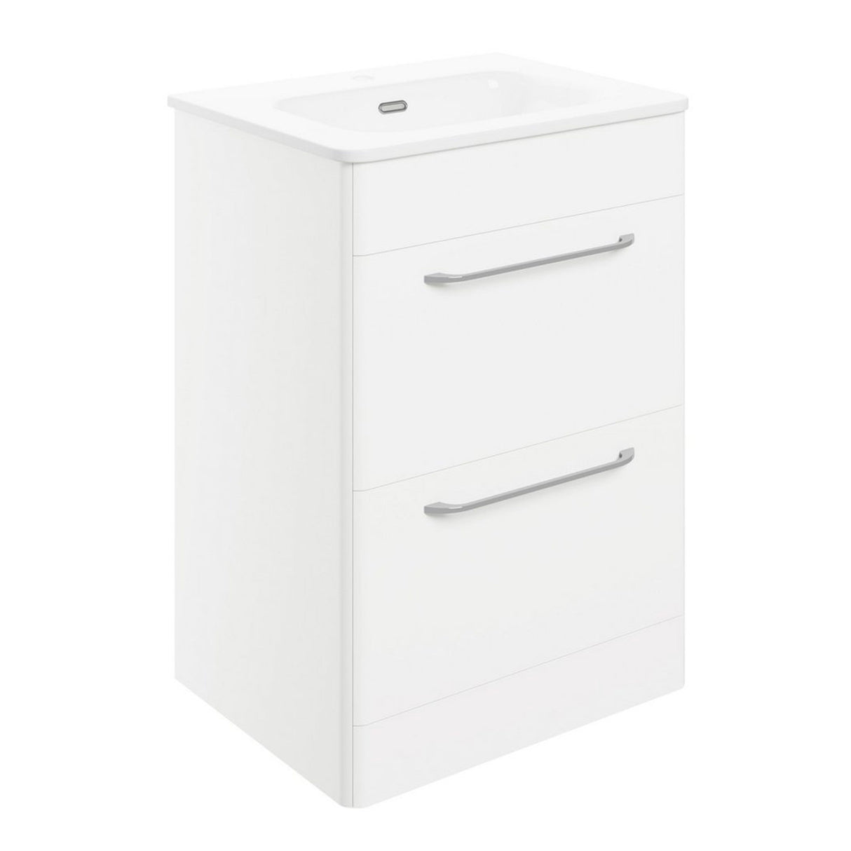Ajax Humberston Floor Standing 610mm Vanity Unit with Basin in Gloss White