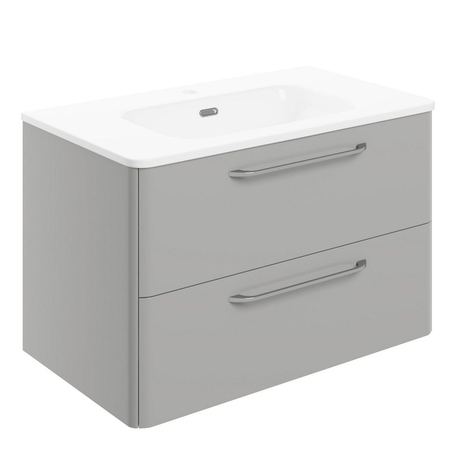 Ajax Humberston Wall Hung 810mm Vanity Unit with Basin in Gloss Grey