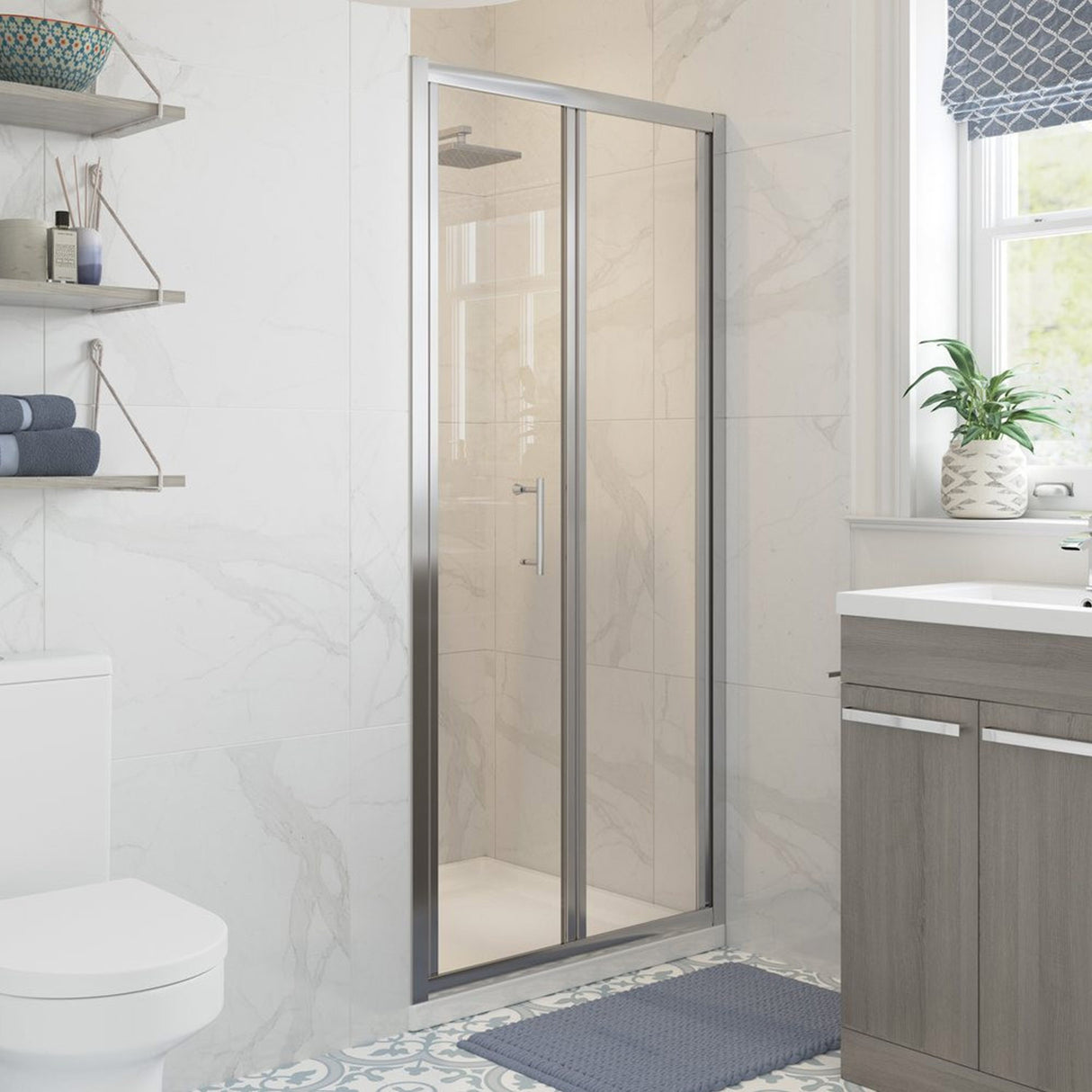 Ajax Keah 6mm Chrome Bifold Shower Door