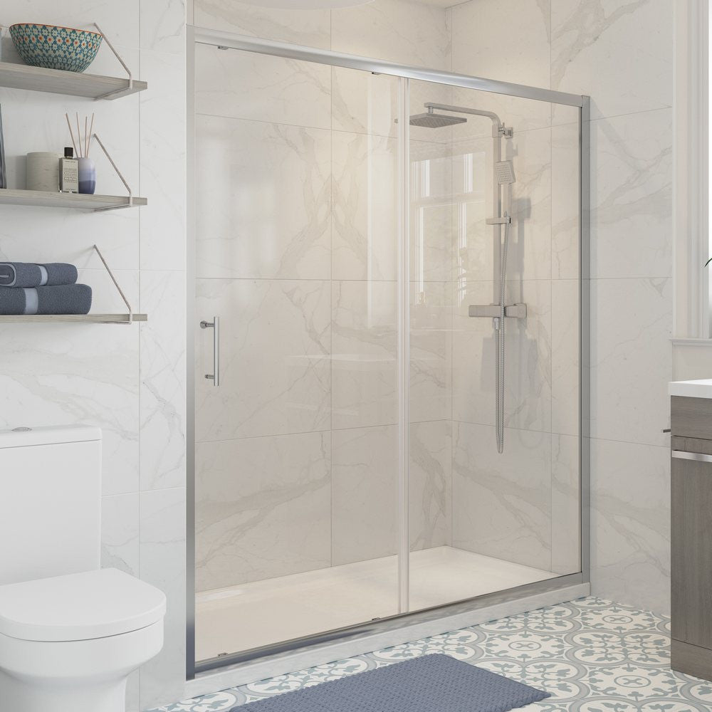 Ajax Keah 6mm Chrome Sliding Shower Door