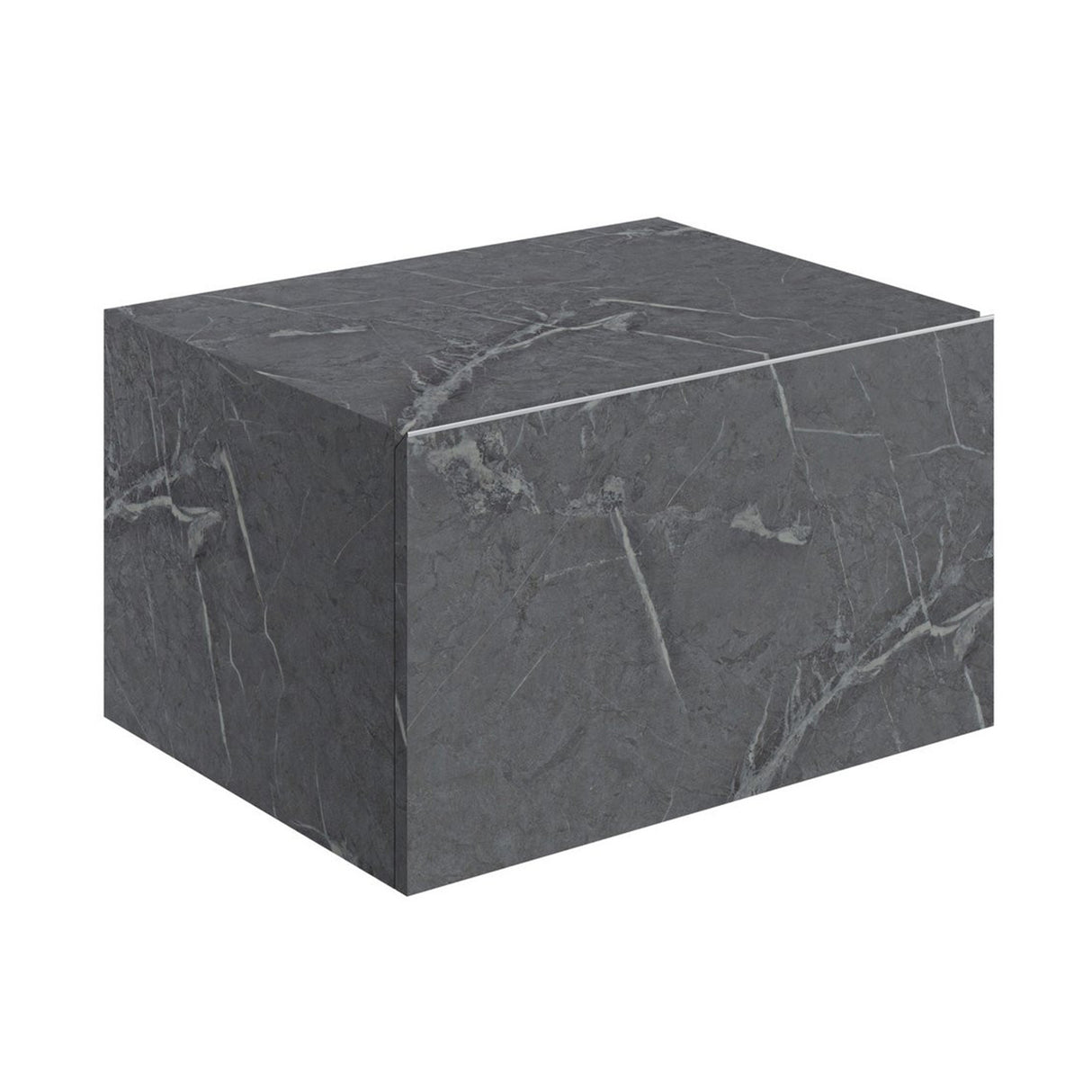 Ajax Kelsey Wall Hung 600mm Storage Drawer Unit in Grey Marble