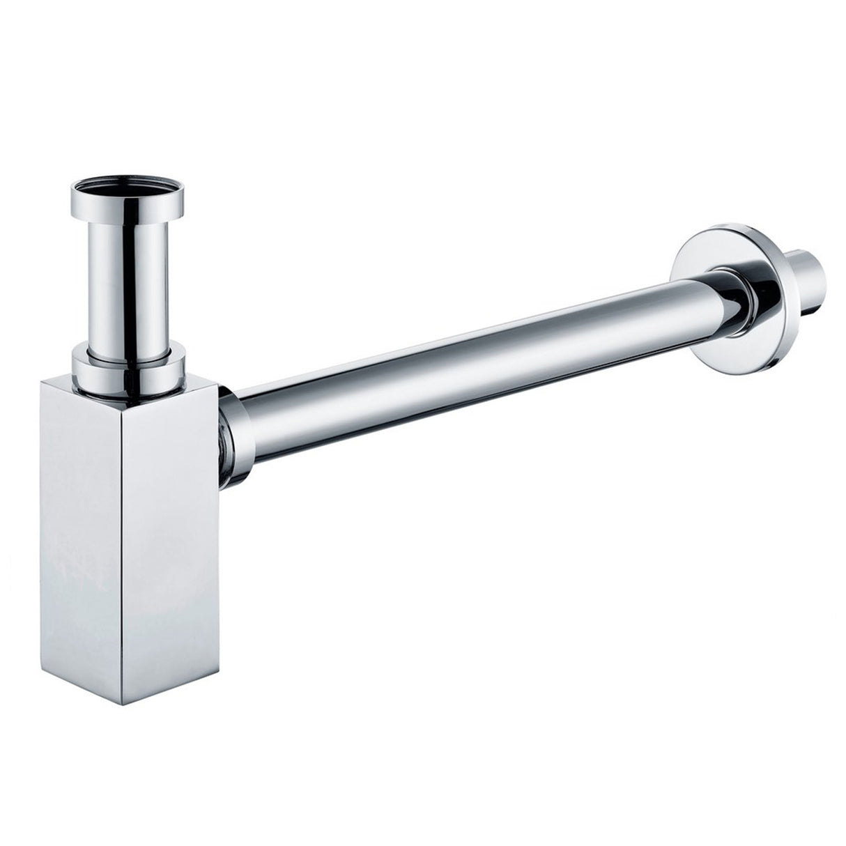 Ajax Modern Squared Bottle Trap in Chrome