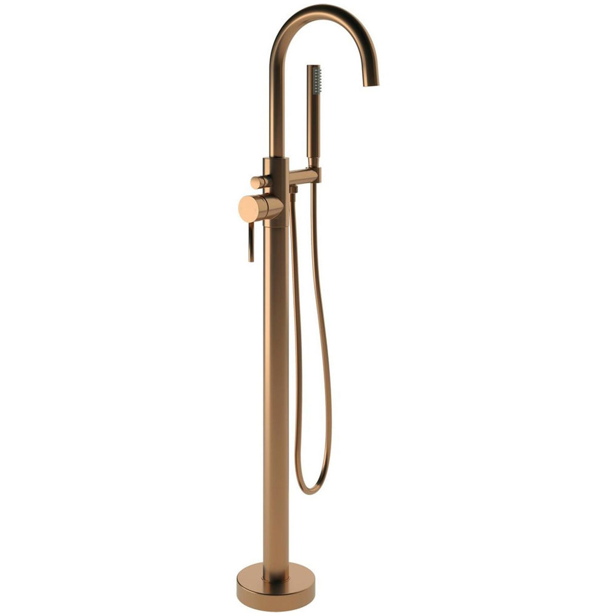 Ajax Ouse Floor Standing Bath Shower Mixer in Brushed Bronze