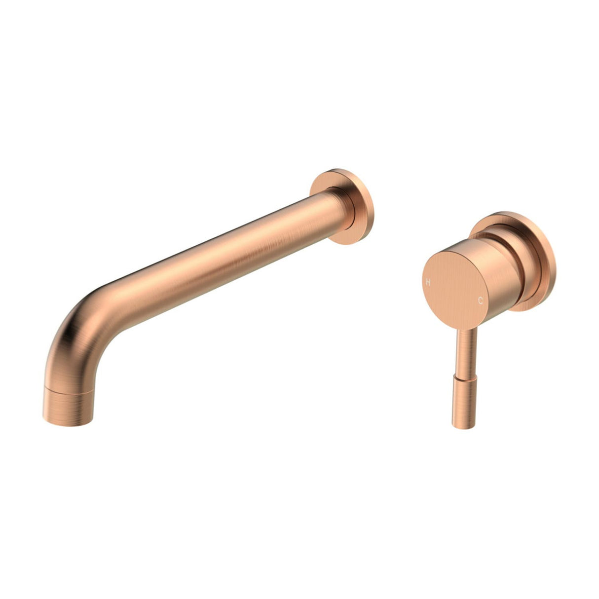 Ajax Ouse Wall Mounted Basin Mixer with 220mm Spout in Brushed Bronze