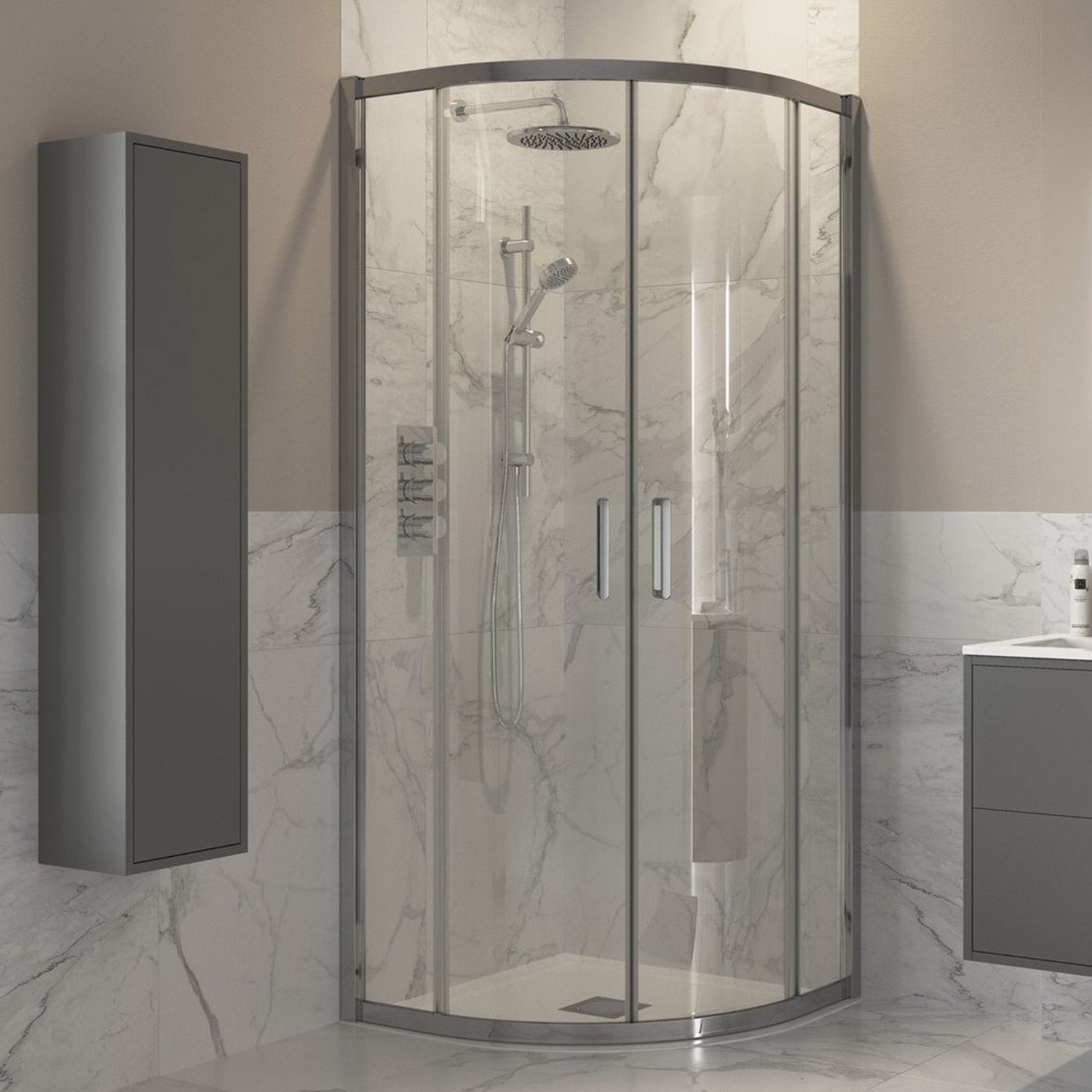Ajax Reni Two Door Quadrant Shower Enclosure in Chrome