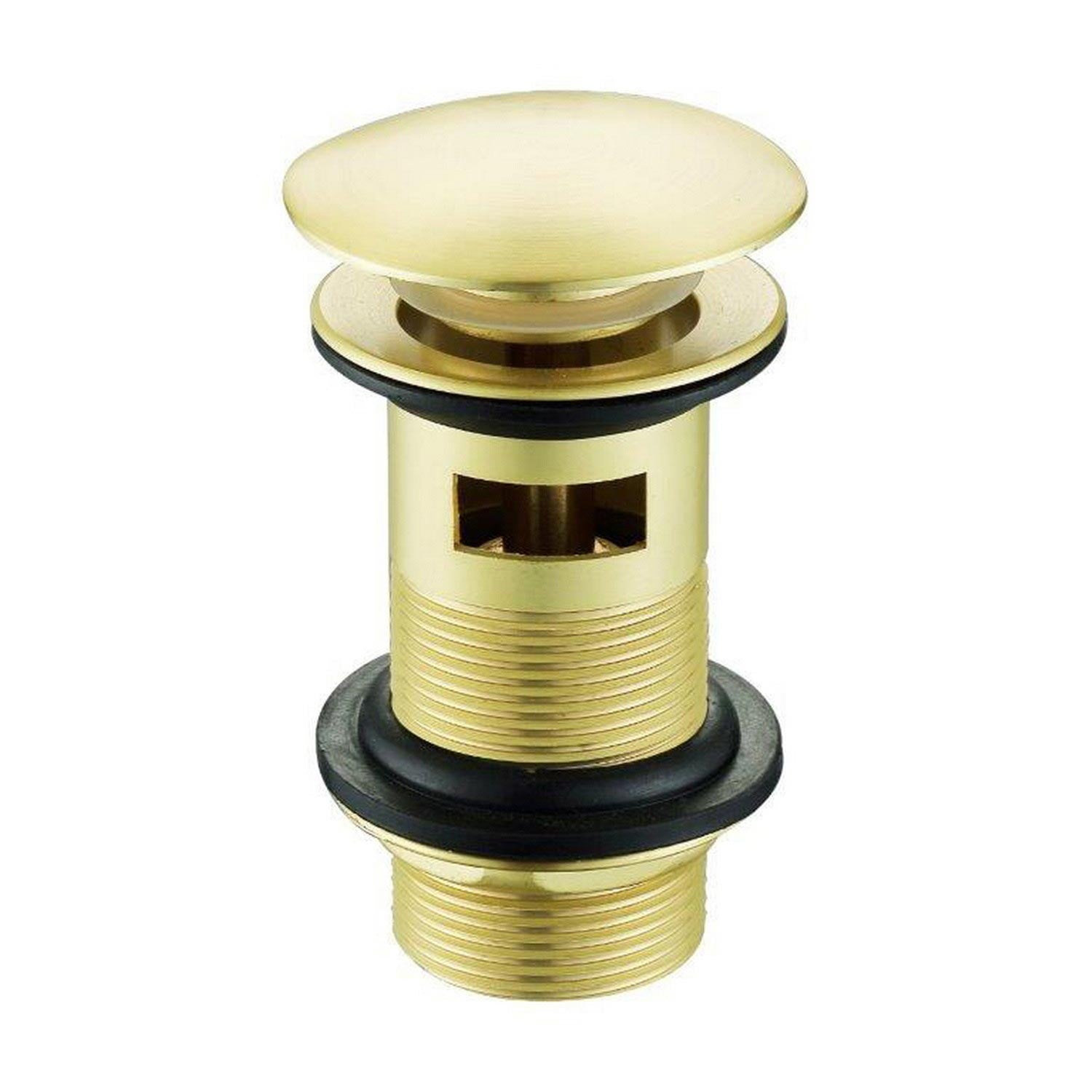 Ajax Slotted Mushroom Click Clack Basin Wastes Brushed brass