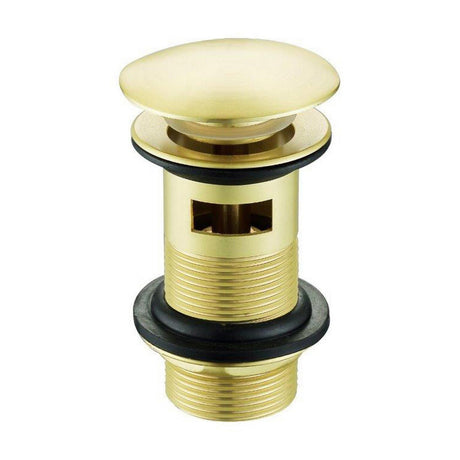 Ajax Slotted Mushroom Click Clack Basin Wastes Brushed brass