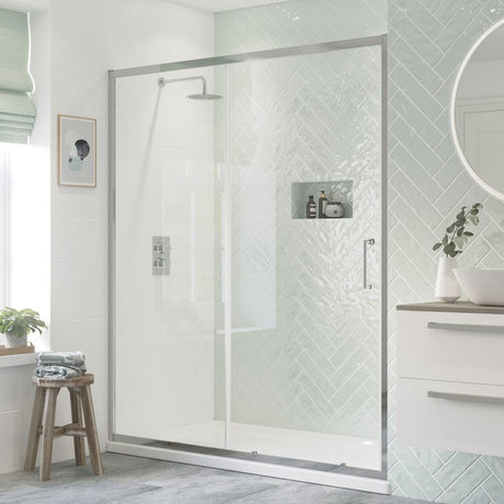 Ajax Tori 8mm Chrome Sliding Shower Door
