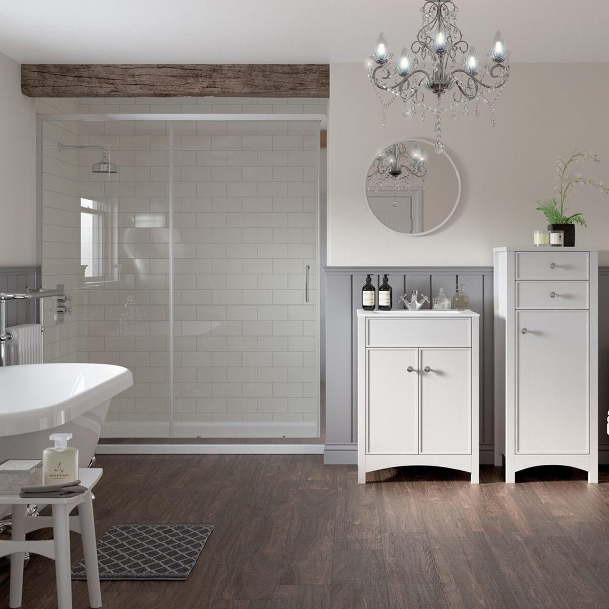 Ajax Tori 8mm Chrome Sliding Shower Door lifestyle