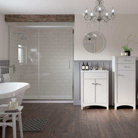 Ajax Tori 8mm Chrome Sliding Shower Door lifestyle