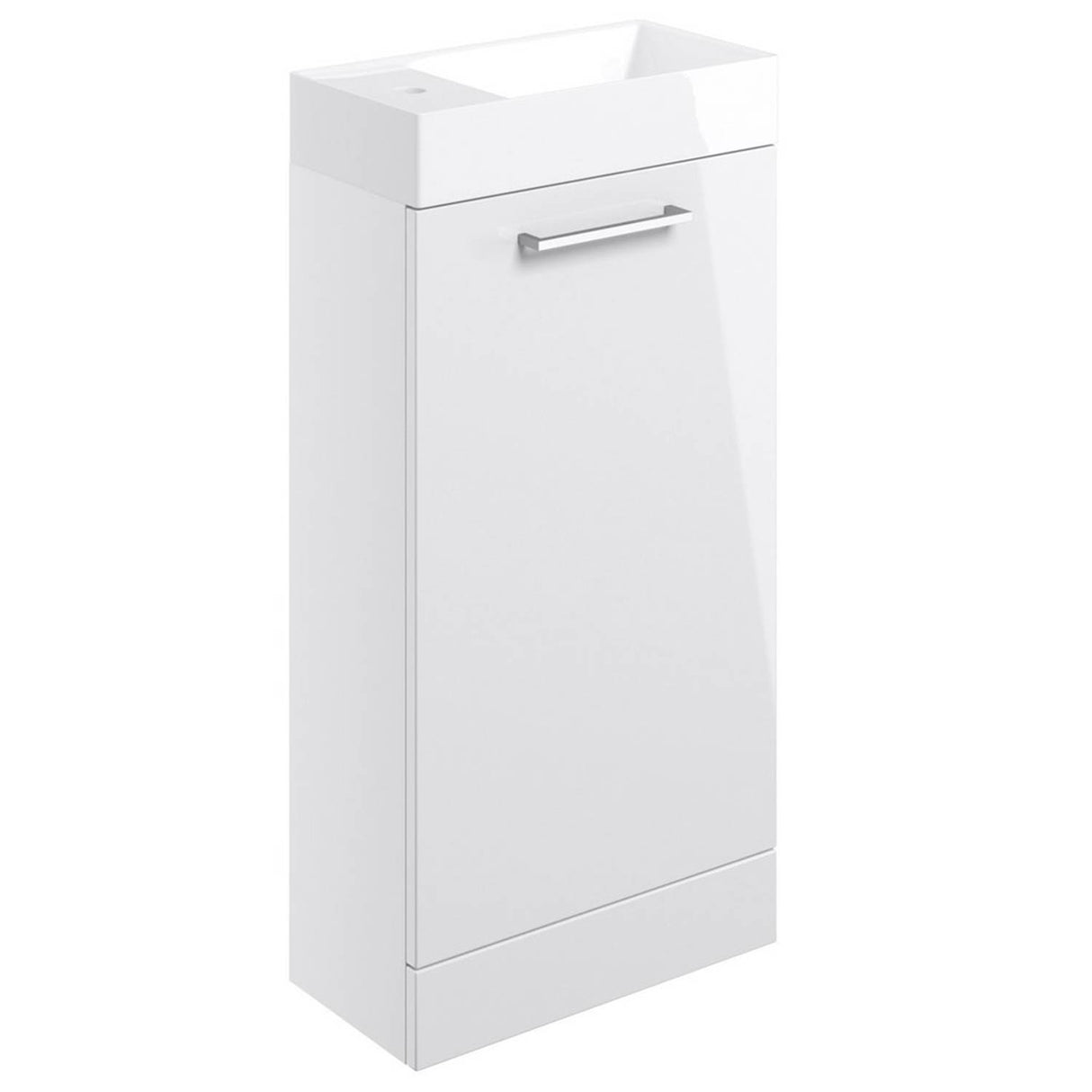 Ajax Walesby Floor Standing 410mm Vanity Unit and Basin in Gloss White