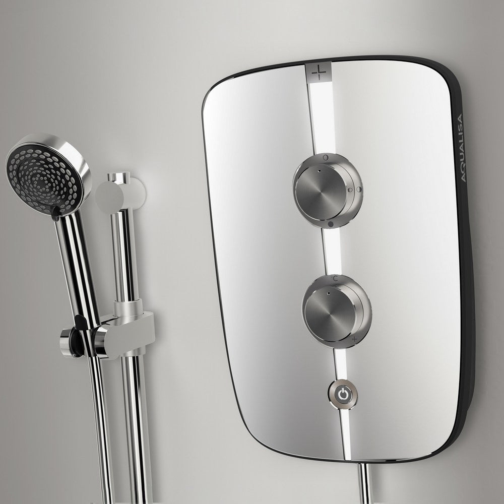Aqualisa Lumi+ Electric Shower Mirrored Chrome 9.5kW 2
