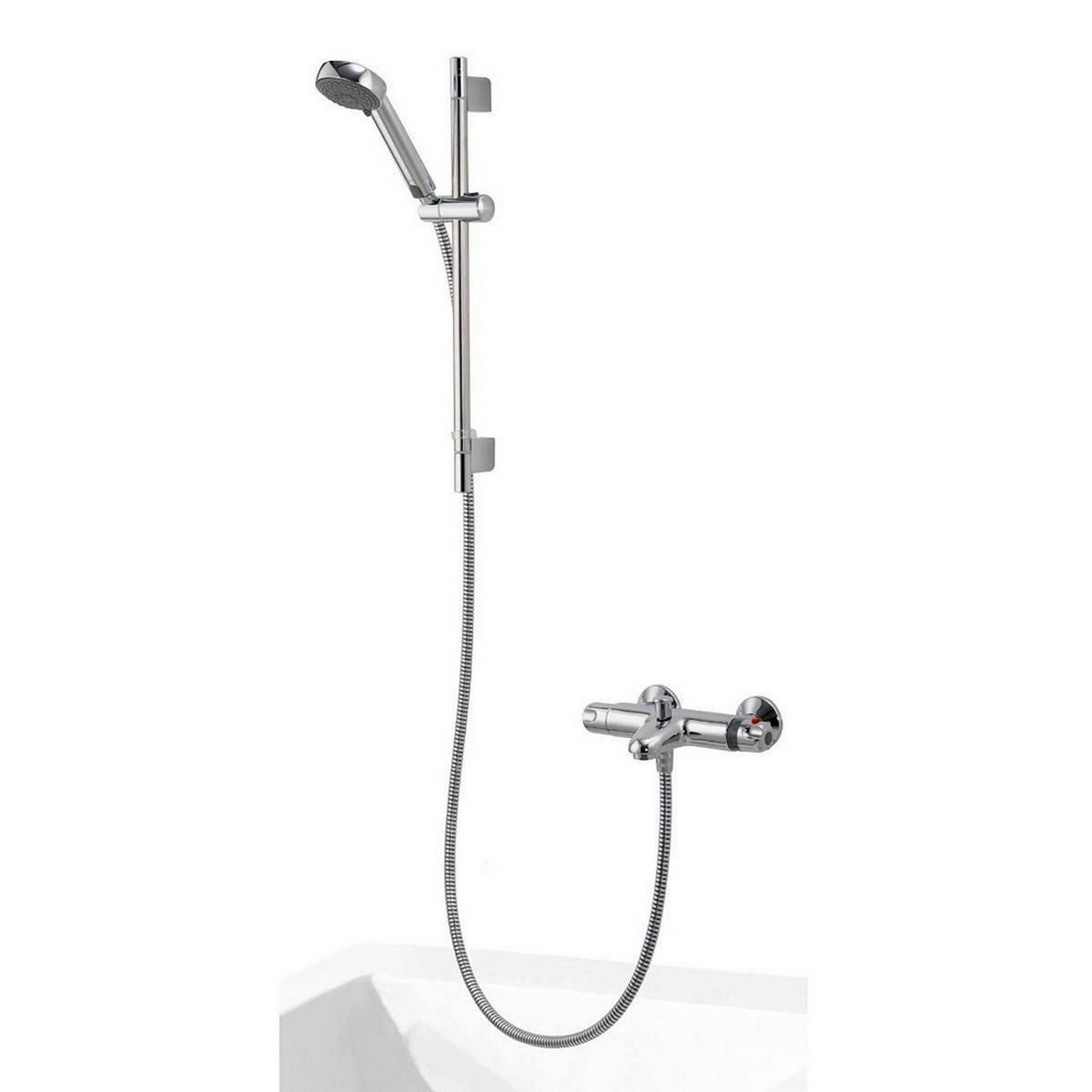 Aqualisa Midas 100 Bath Shower Mixer with Adjustable Head Wall Mounted MD100BSM