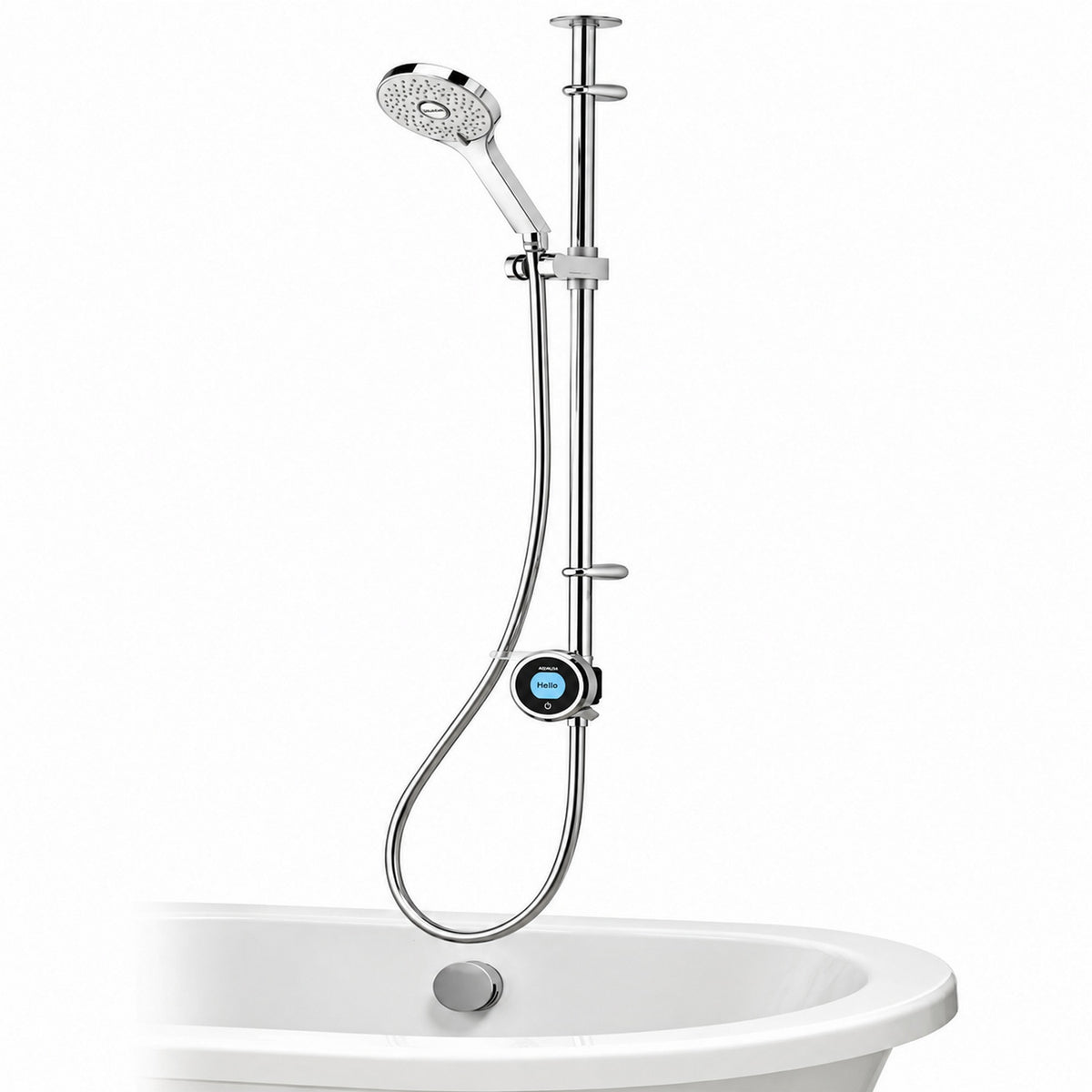 Aqualisa Optic Q Smart Exposed Gravity Pumped Shower with Adjustable Head and Bath Filler OPQ.A2.EV.DVBTX.23