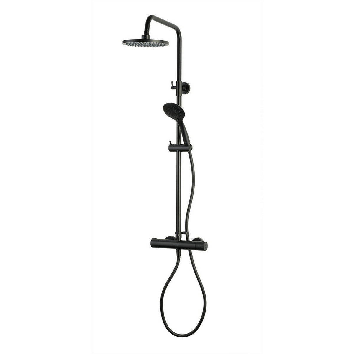 Aqualisa Safe Touch Shower Column with Adjustable Head in Matt Black RNDSCBV2.MB