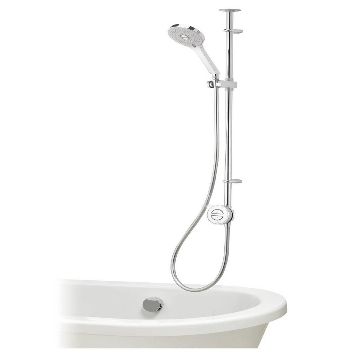 Aqualisa Unity Q Smart Exposed Gravity Pumped Shower with Adjustable Head and Bath Filler UTQ.A2.EV.DVBTX.20