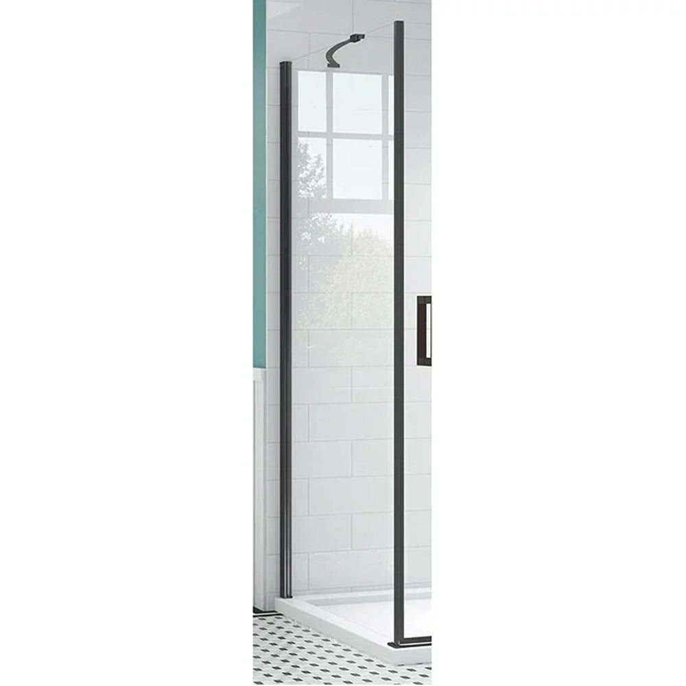Merlyn Ionic Essence Frameless Hinge & Inline Door - Optional Black Side Panel