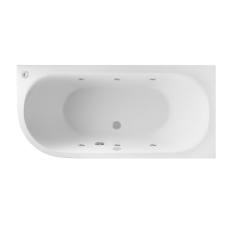 Beaufortè Biscay 1700 x 800mm 6 Jet Whirlpool Double Ended Bath right hand
