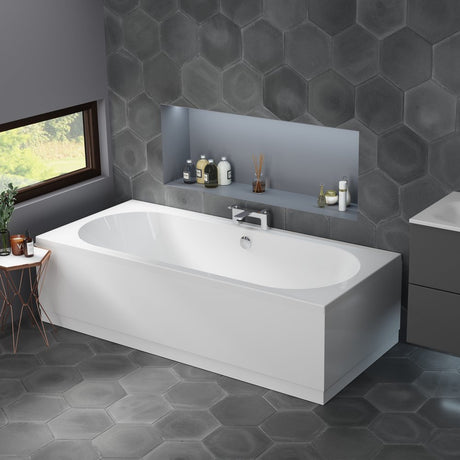 Beaufort Biscay Double Ended Straight Edged Bath