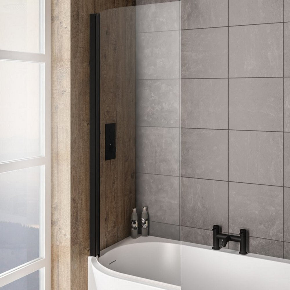 Beaufort Bray Left Hand Bath Screen Black