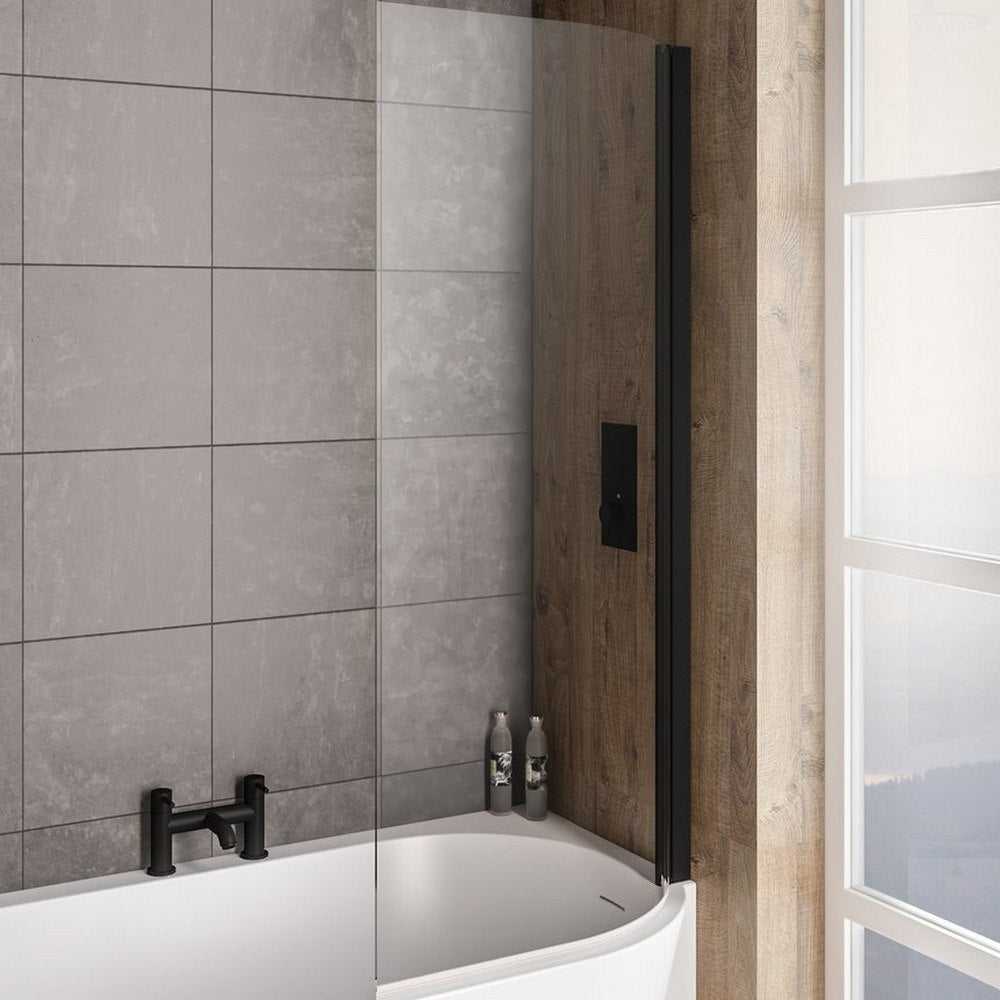 Beaufort Bray Right Hand Bath Screen Black