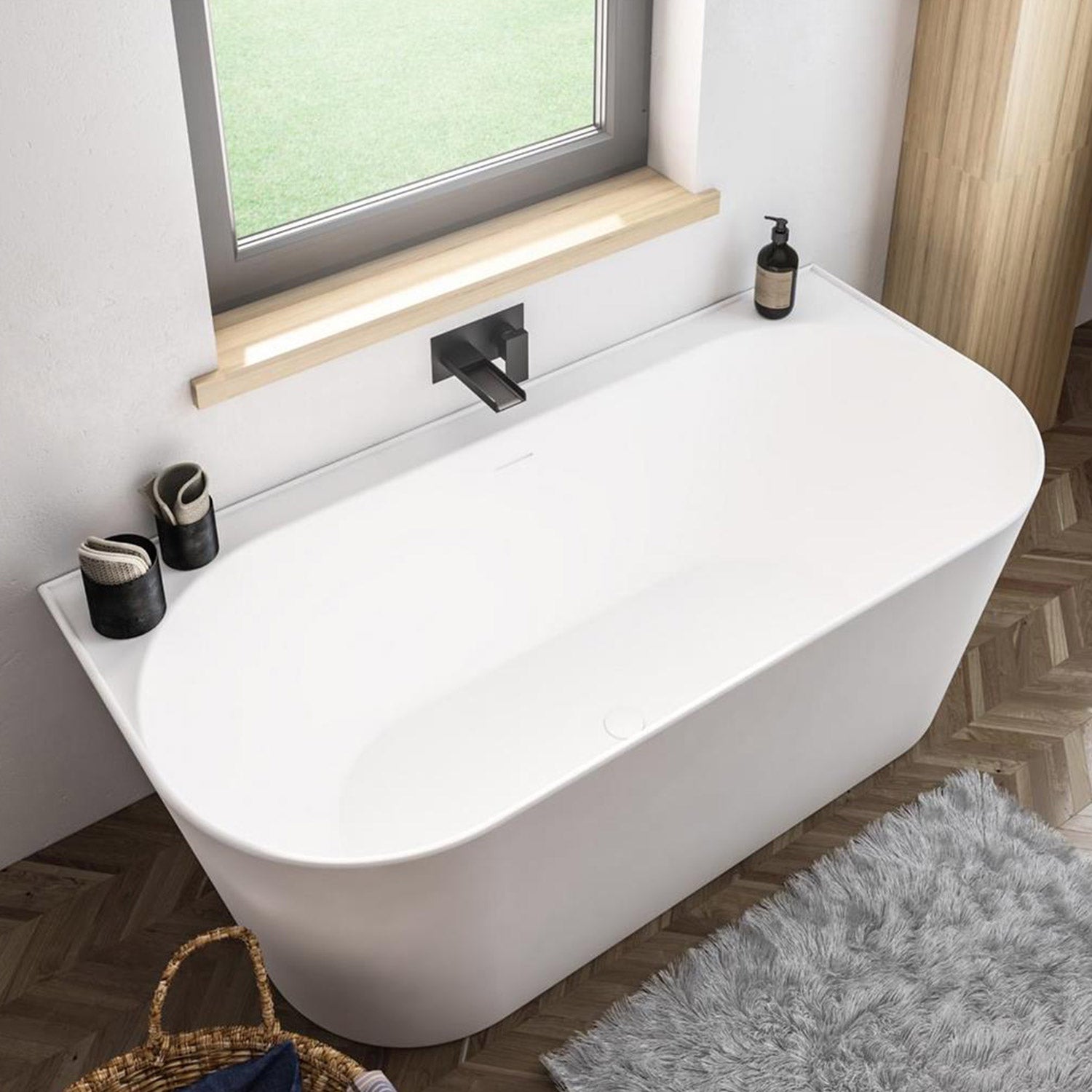 Beaufort Brockland 1600 x 750mm Freestanding Bath in Matt White lifestyle